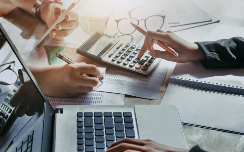 business teamwork with working new project. concept finance acco